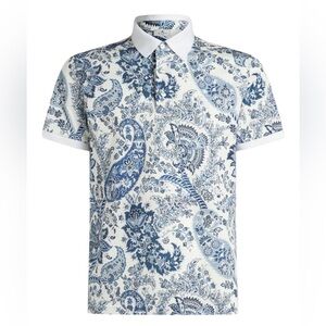 ETRO paisley-print cotton polo shirt